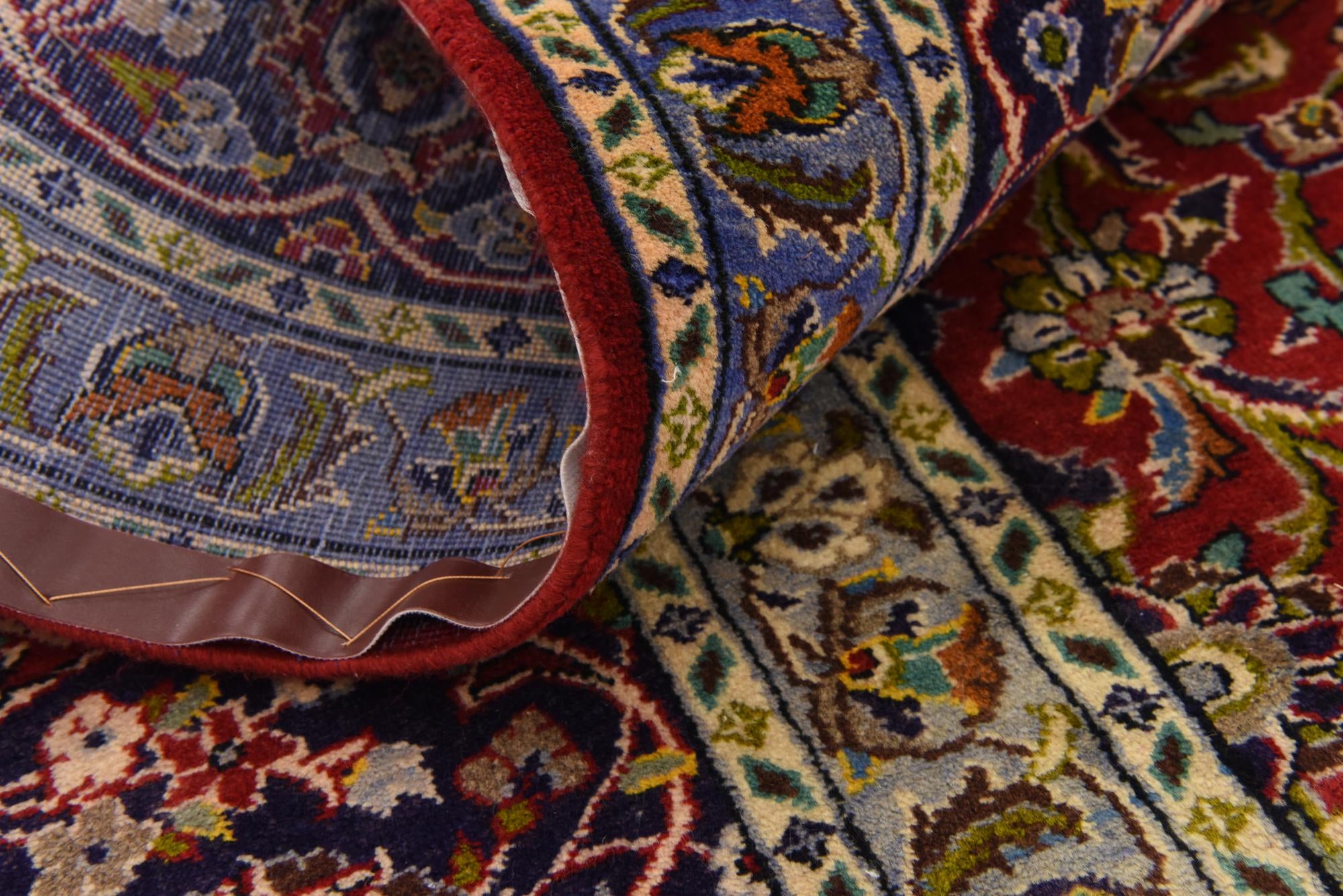9' 6 x 13' 1 Hand Knotted Kashan Persian Wool Rug