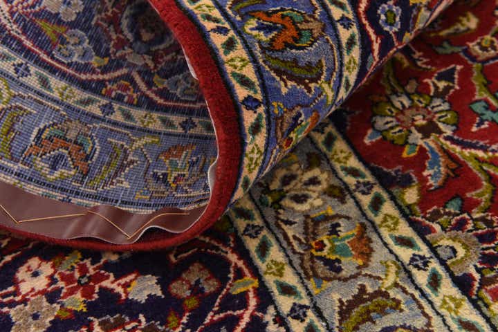 9' 6 x 13' 1 Hand Knotted Kashan Persian Wool Rug