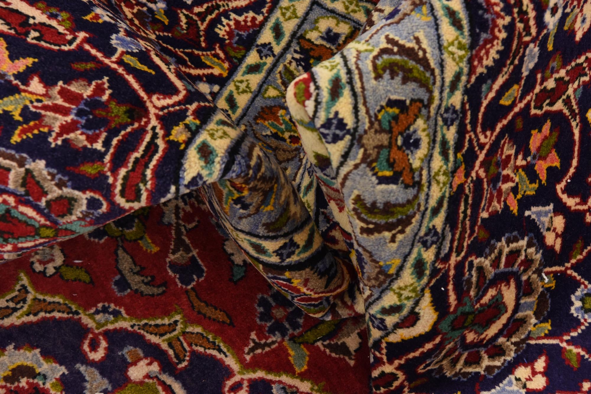 9' 6 x 13' 1 Hand Knotted Kashan Persian Wool Rug