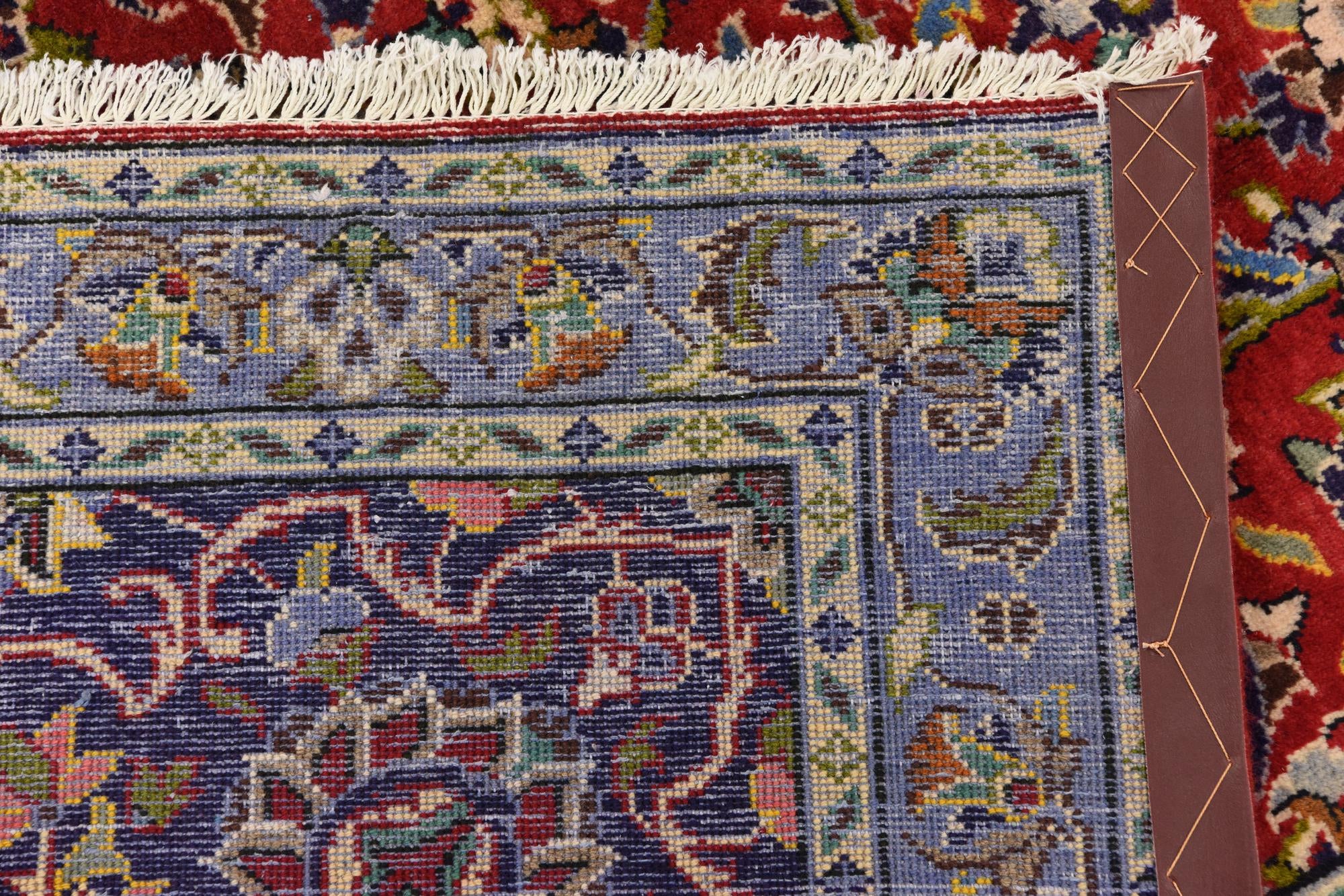 9' 6 x 13' 1 Hand Knotted Kashan Persian Wool Rug