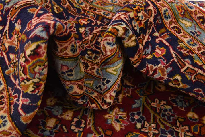 9' 9 x 13' 2 Hand Knotted Kashan Persian Wool Rug