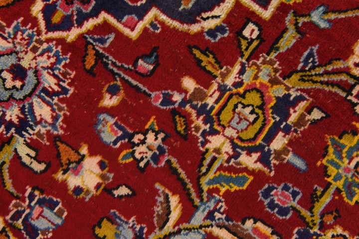 9' 9 x 13' 2 Hand Knotted Kashan Persian Wool Rug