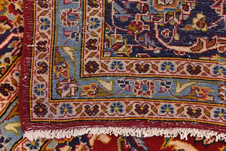 9' 9 x 13' 2 Hand Knotted Kashan Persian Wool Rug