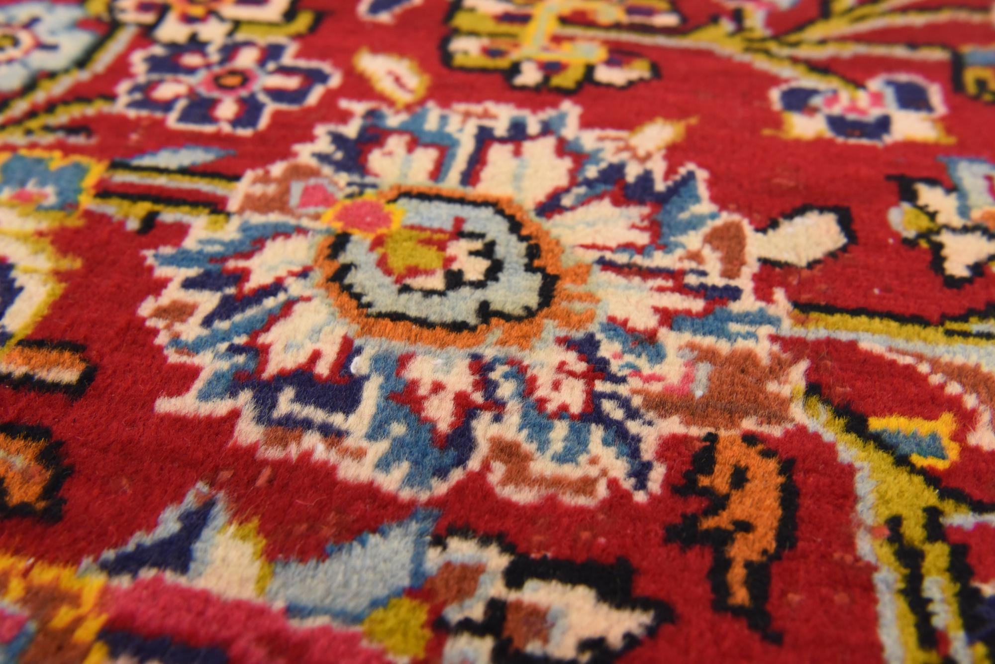 9' 9 x 13' 2 Hand Knotted Kashan Persian Wool Rug