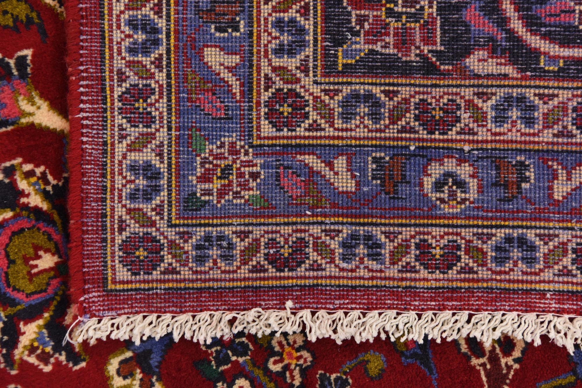 9' 10 x 13' 5 Hand Knotted Kashan Persian Wool Rug