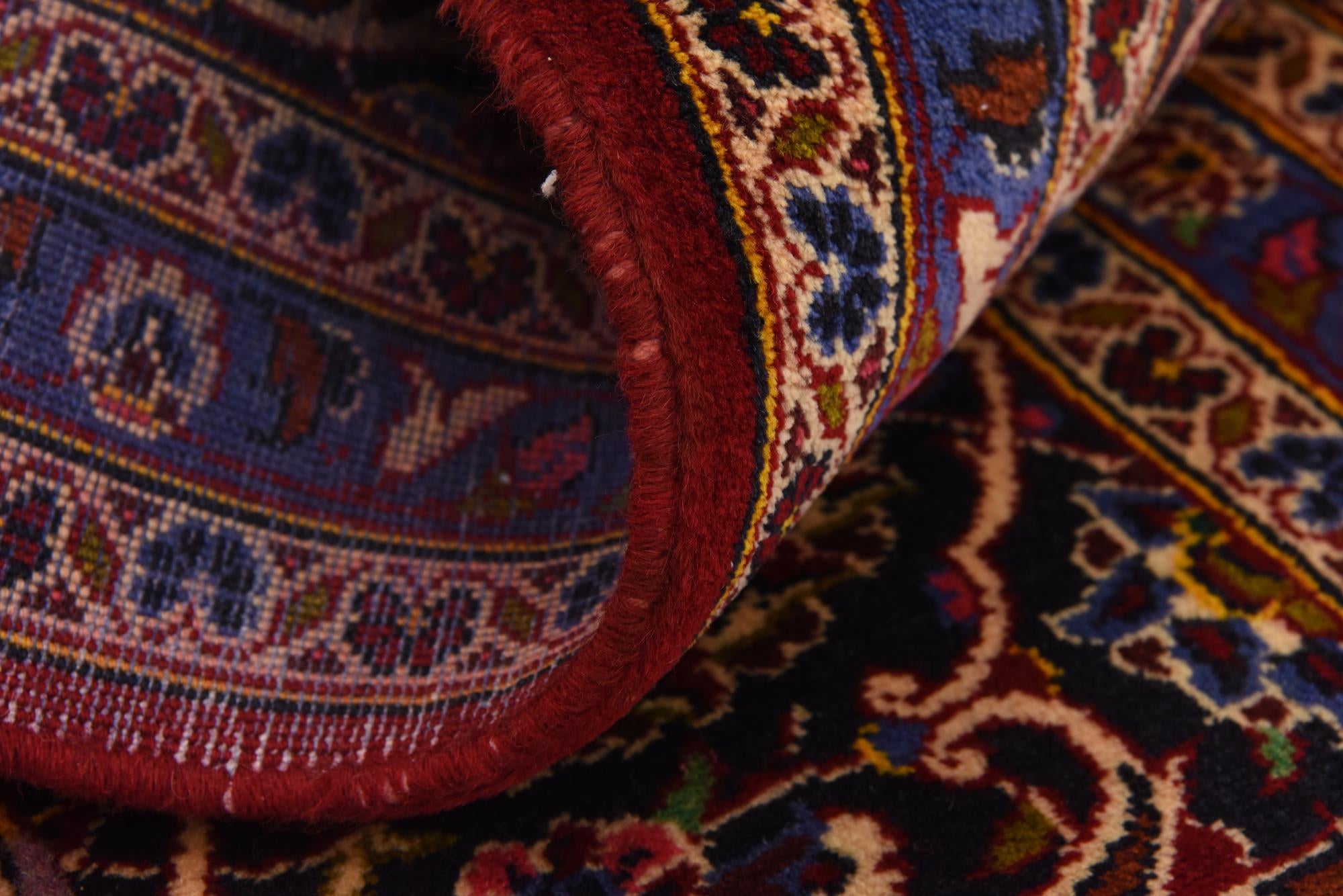9' 10 x 13' 5 Hand Knotted Kashan Persian Wool Rug