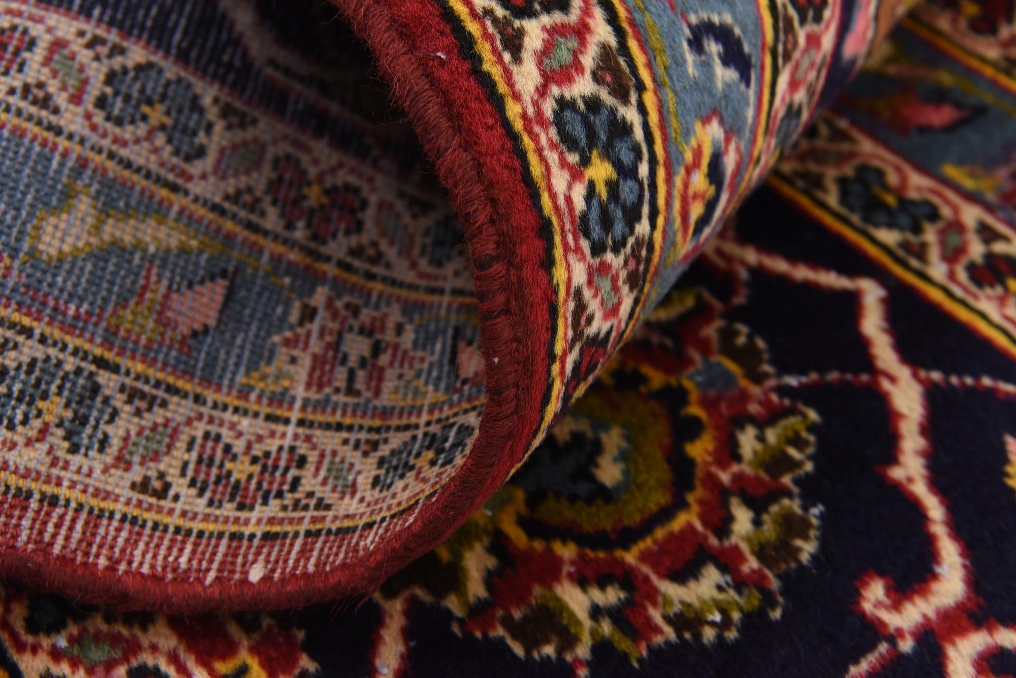 9' 6 x 13' 4 Hand Knotted Kashan Persian Wool Rug