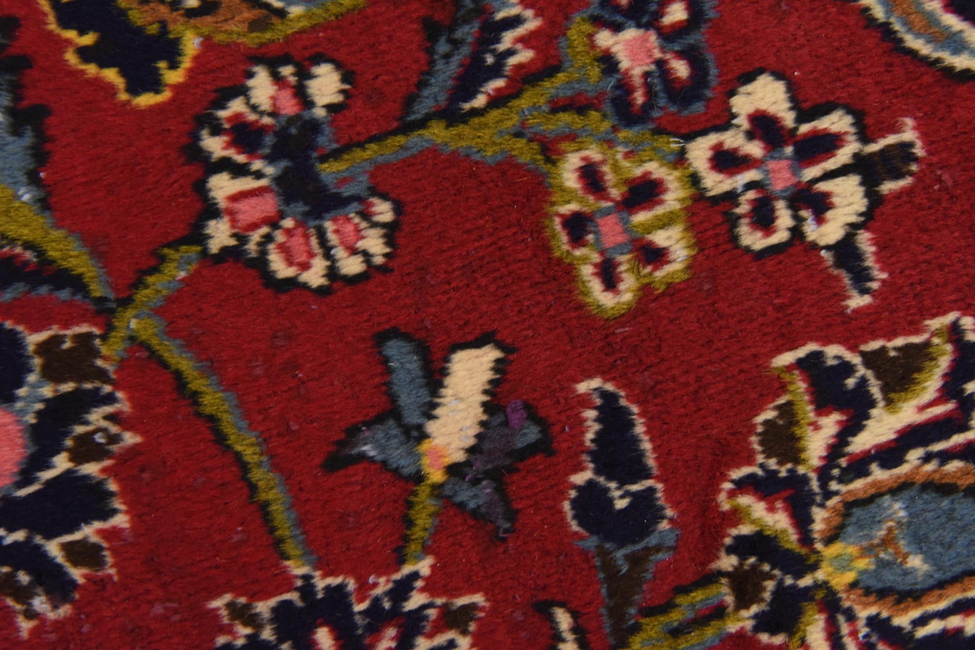 9' 6 x 13' 4 Hand Knotted Kashan Persian Wool Rug