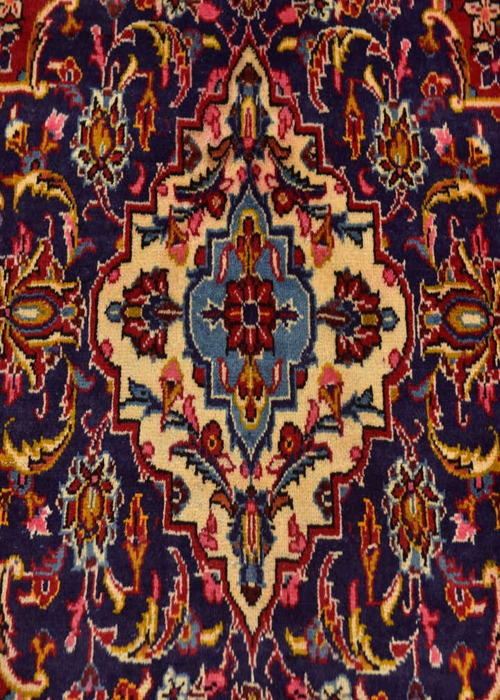 9' 10 x 13' 10 Hand Knotted Kashan Persian Wool Rug