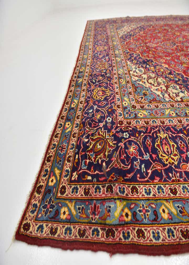 9' 10 x 13' 10 Hand Knotted Kashan Persian Wool Rug
