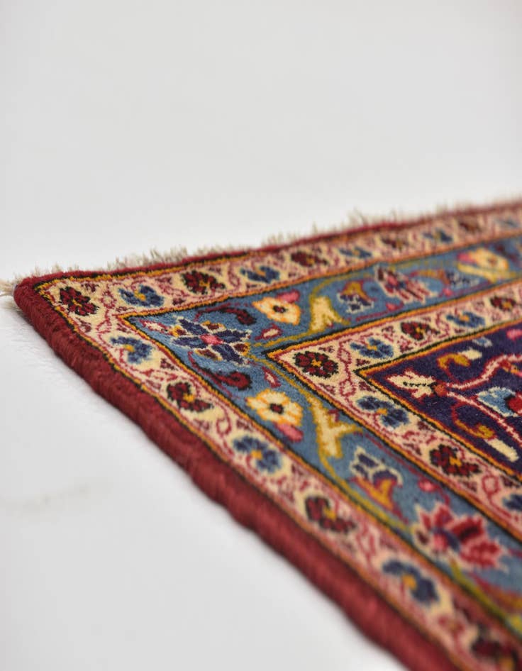 Detail image of 9' 10 x 13' 10 Hand Knotted Kashan Persian Wool Rug