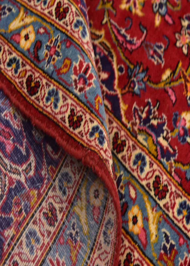 9' 10 x 13' 10 Hand Knotted Kashan Persian Wool Rug