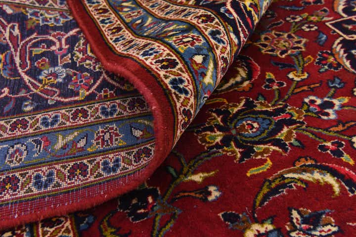 9' 10 x 12' 10 Hand Knotted Kashan Persian Wool Rug