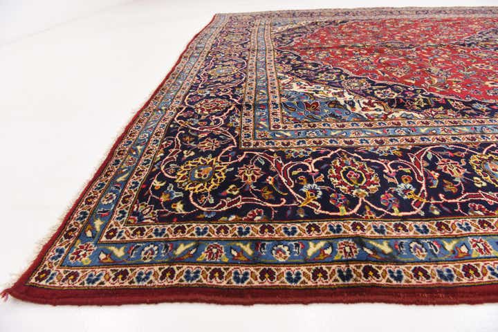 9' 10 x 12' 10 Hand Knotted Kashan Persian Wool Rug