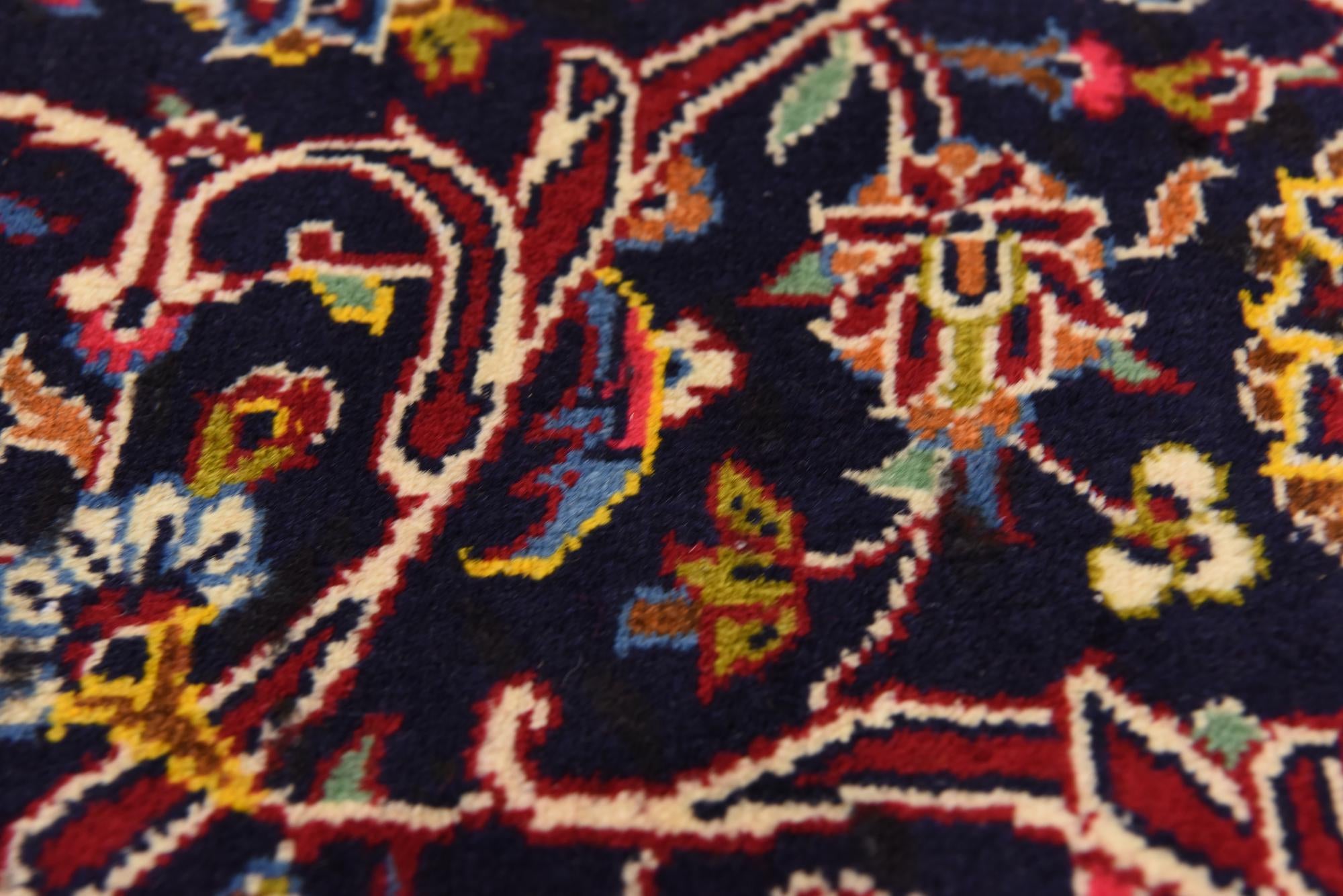 9' 10 x 12' 10 Hand Knotted Kashan Persian Wool Rug