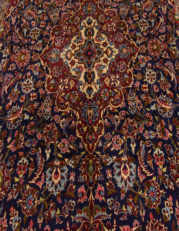Detail image of 9' 10 x 13' 6 Hand Knotted Kashan Persian Wool Rug