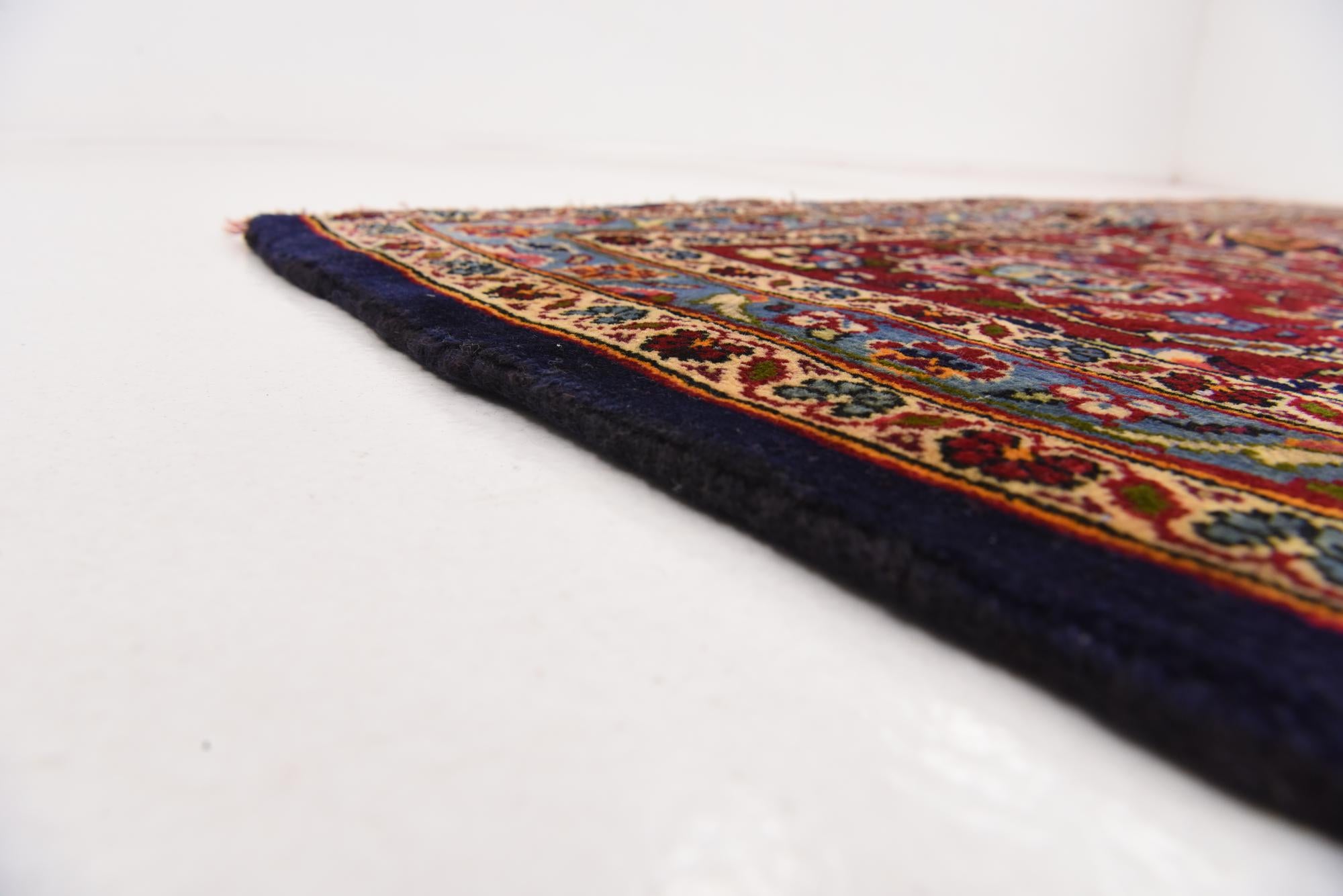 9' 10 x 13' 6 Hand Knotted Kashan Persian Wool Rug
