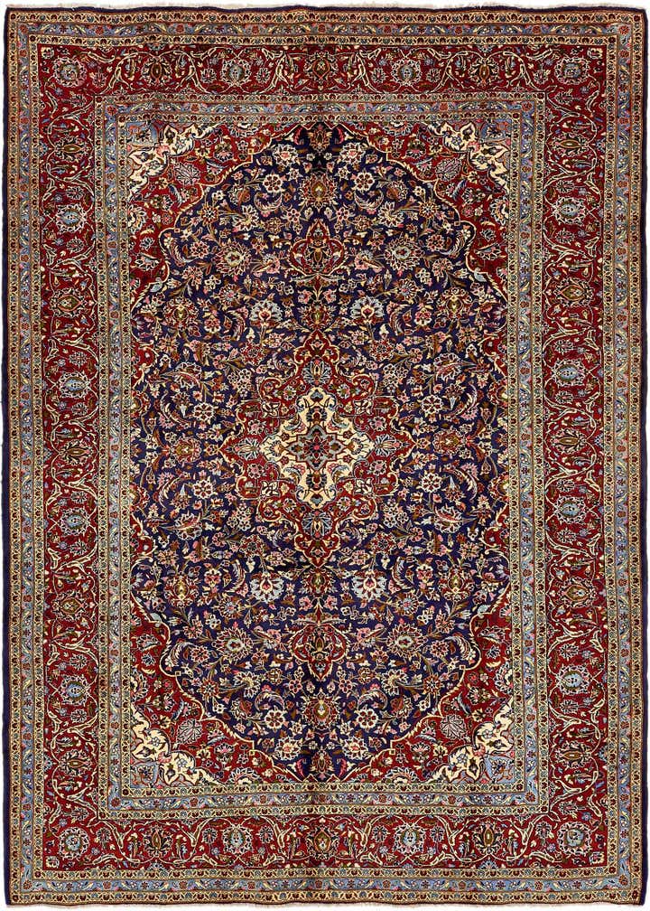 9' 10 x 13' 6 Hand Knotted Kashan Persian Wool Rug