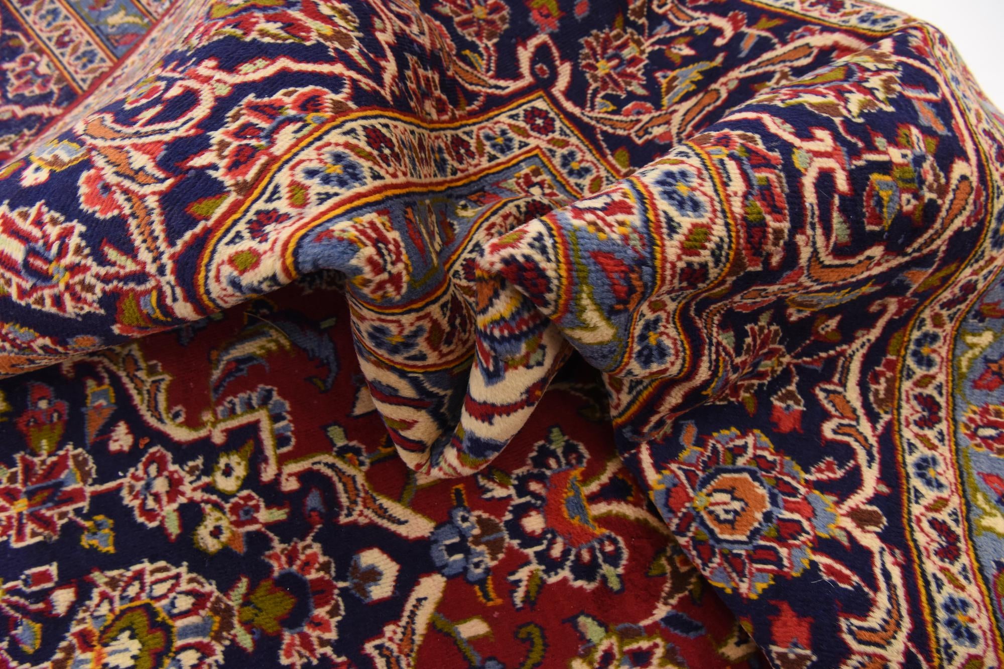 9' 9 x 13' 2 Hand Knotted Kashan Persian Wool Rug