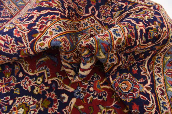 9' 9 x 13' 2 Hand Knotted Kashan Persian Wool Rug