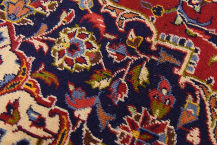 9' 9 x 13' 2 Hand Knotted Kashan Persian Wool Rug