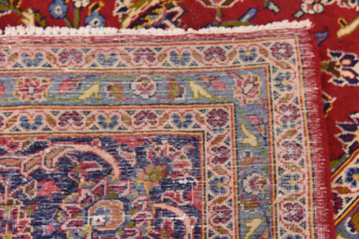 9' 9 x 13' 2 Hand Knotted Kashan Persian Wool Rug