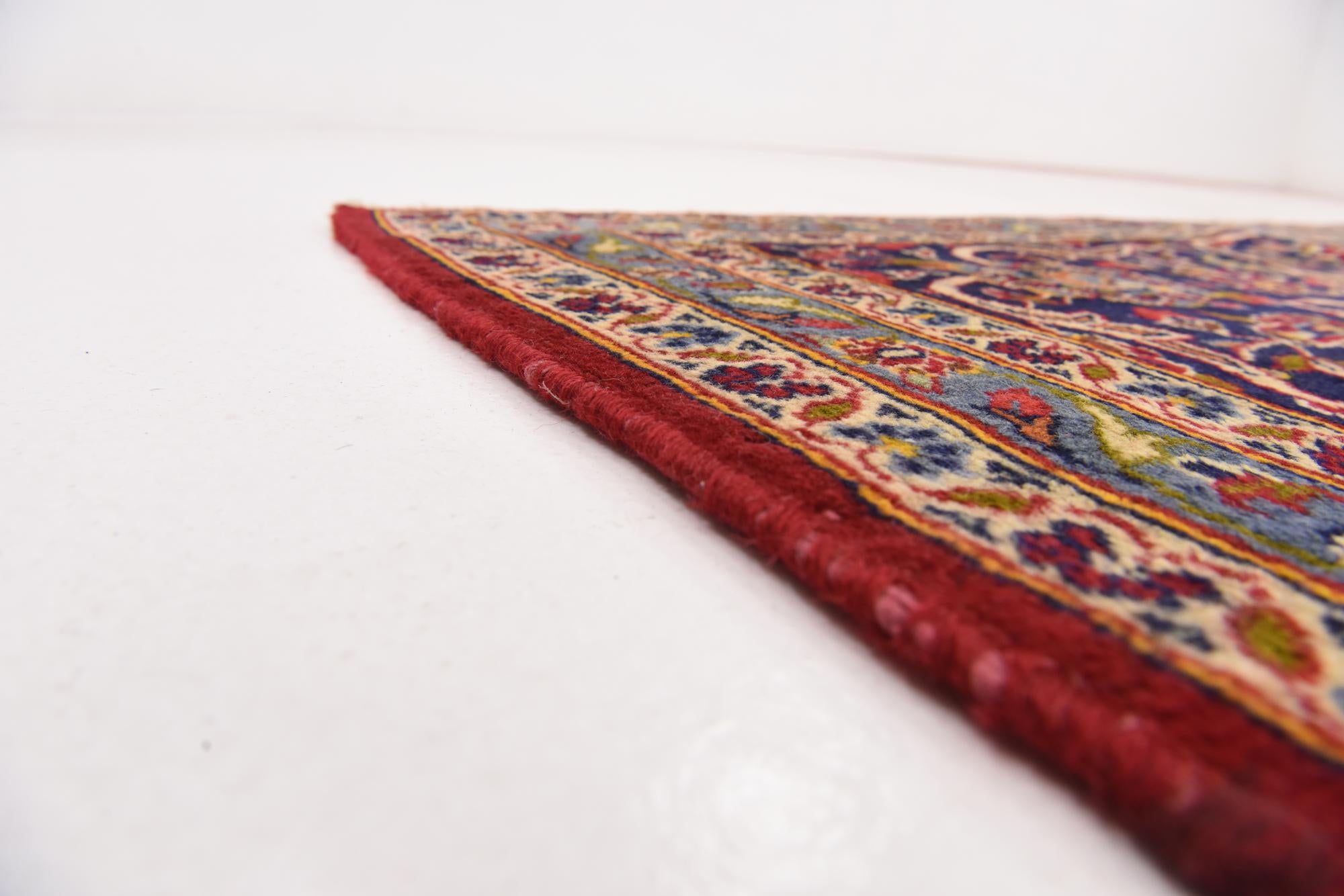 9' 9 x 13' 2 Hand Knotted Kashan Persian Wool Rug