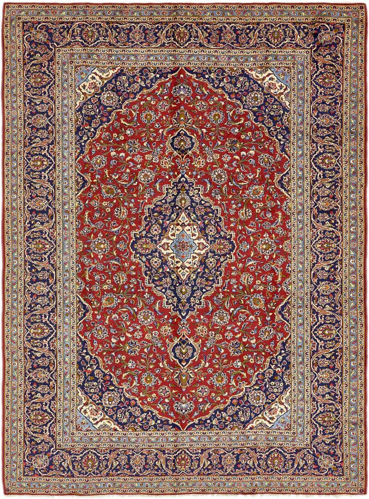 9' 9 x 13' 2 Hand Knotted Kashan Persian Wool Rug