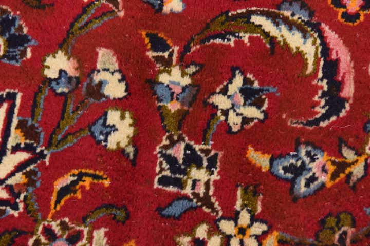 9' 8 x 13' 4 Hand Knotted Kashan Persian Wool Rug