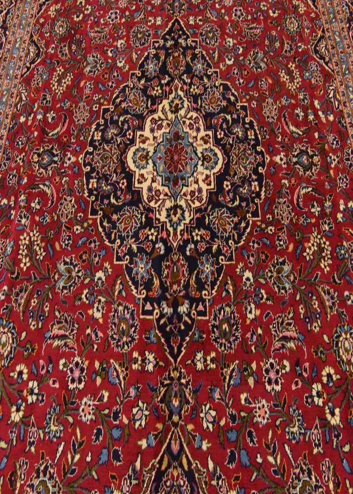 9' 8 x 13' 4 Hand Knotted Kashan Persian Wool Rug