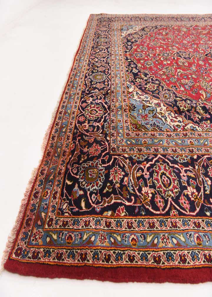 9' 8 x 13' 4 Hand Knotted Kashan Persian Wool Rug