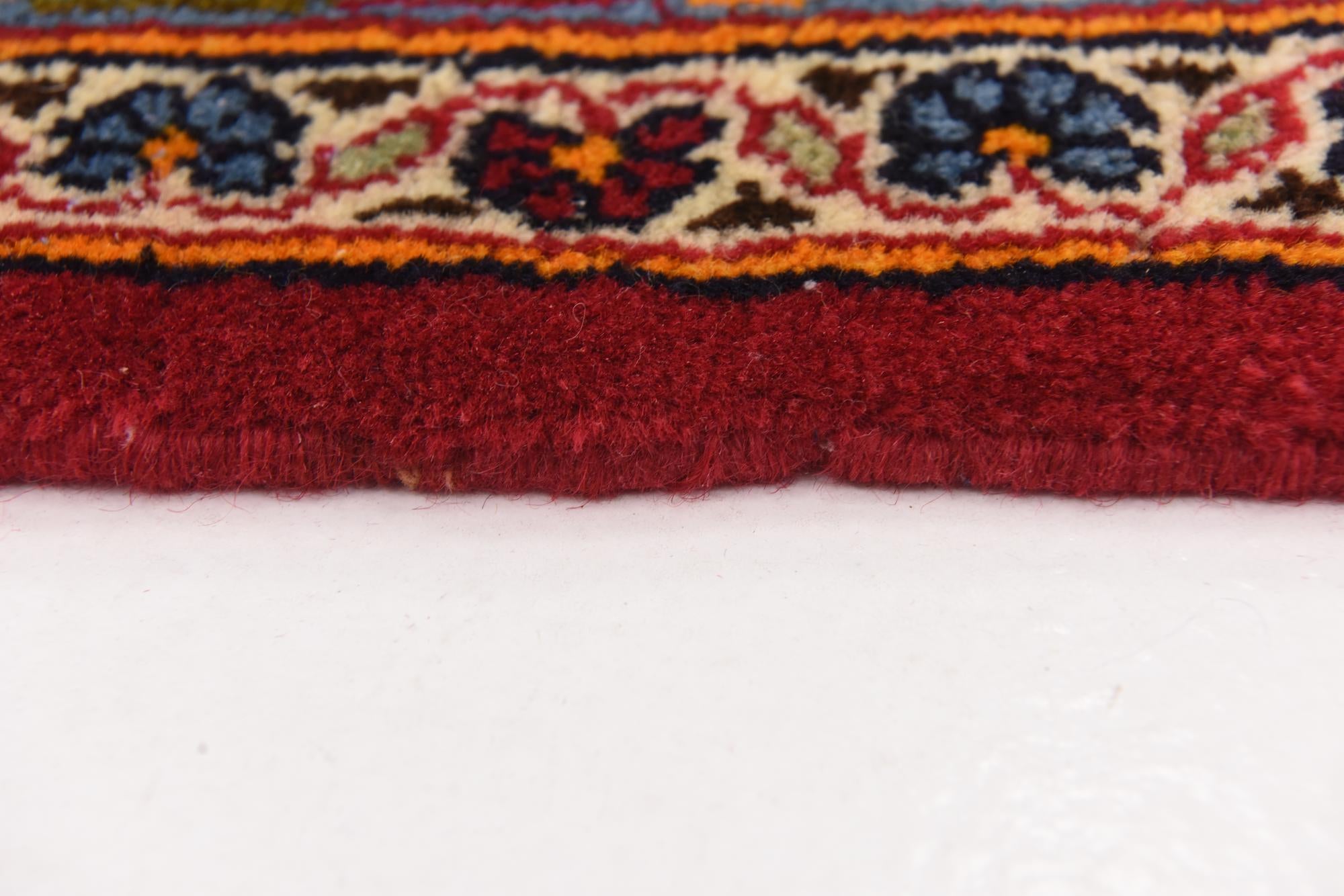 9' 8 x 13' 4 Hand Knotted Kashan Persian Wool Rug