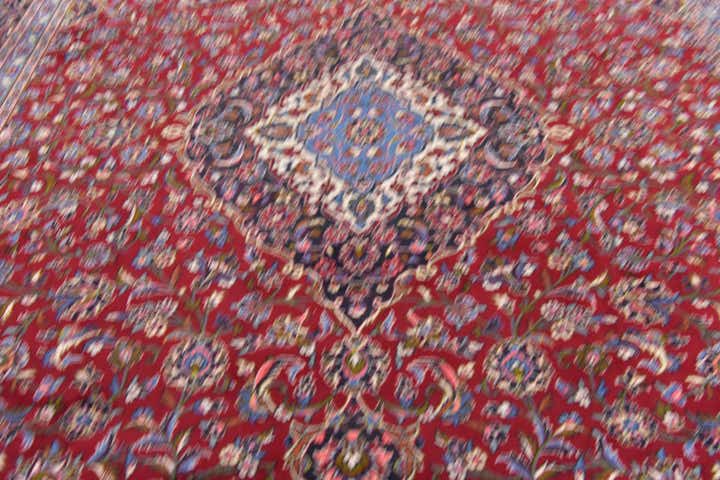 9' 9 x 13' Hand Knotted Kashan Persian Wool Rug