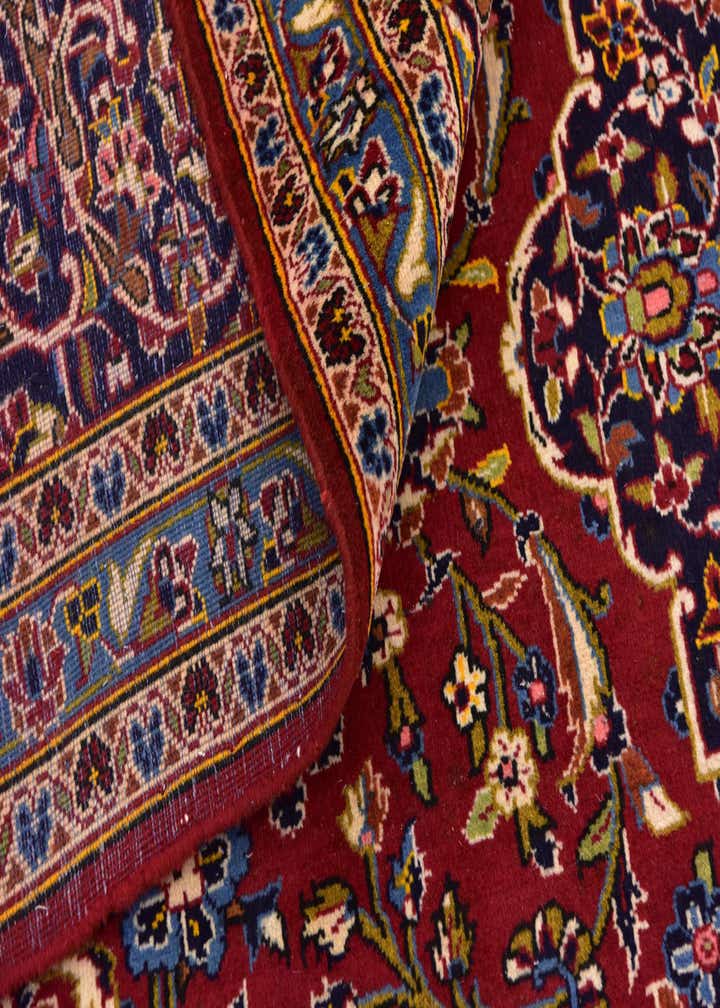 9' 10 x 13' 2 Hand Knotted Kashan Persian Wool Rug