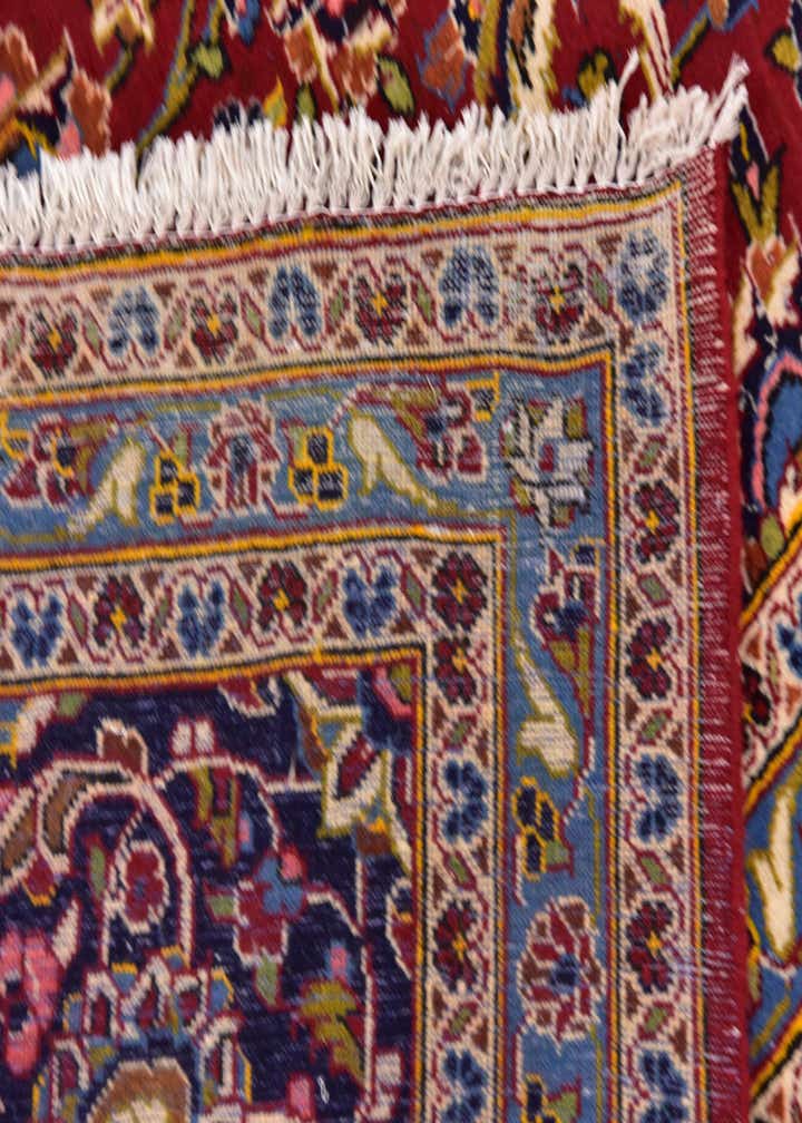 9' 10 x 13' 2 Hand Knotted Kashan Persian Wool Rug