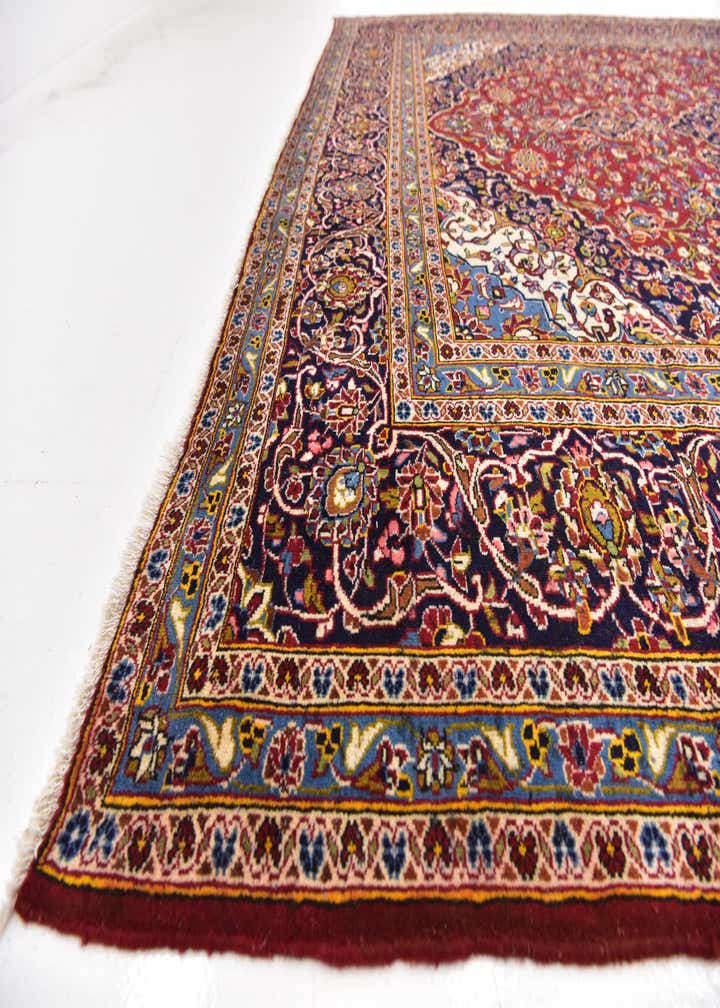 9' 10 x 13' 2 Hand Knotted Kashan Persian Wool Rug