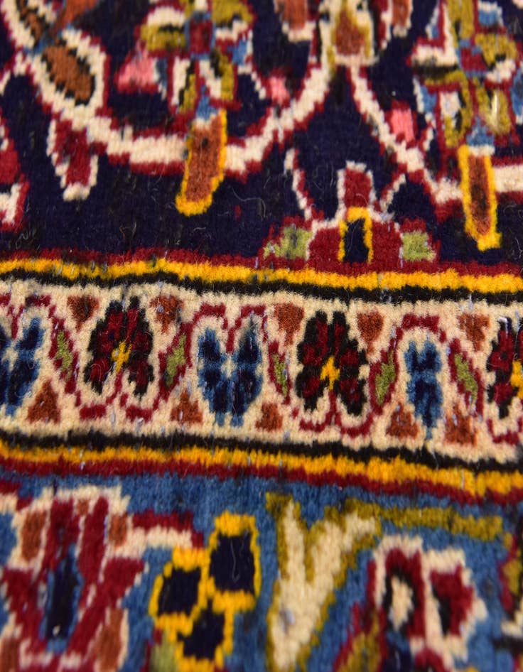 Detail image of 9' 10 x 13' 2 Hand Knotted Kashan Persian Wool Rug