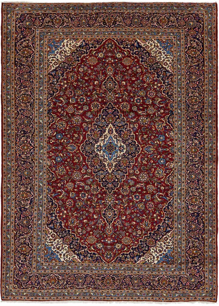 9' 10 x 13' 2 Hand Knotted Kashan Persian Wool Rug