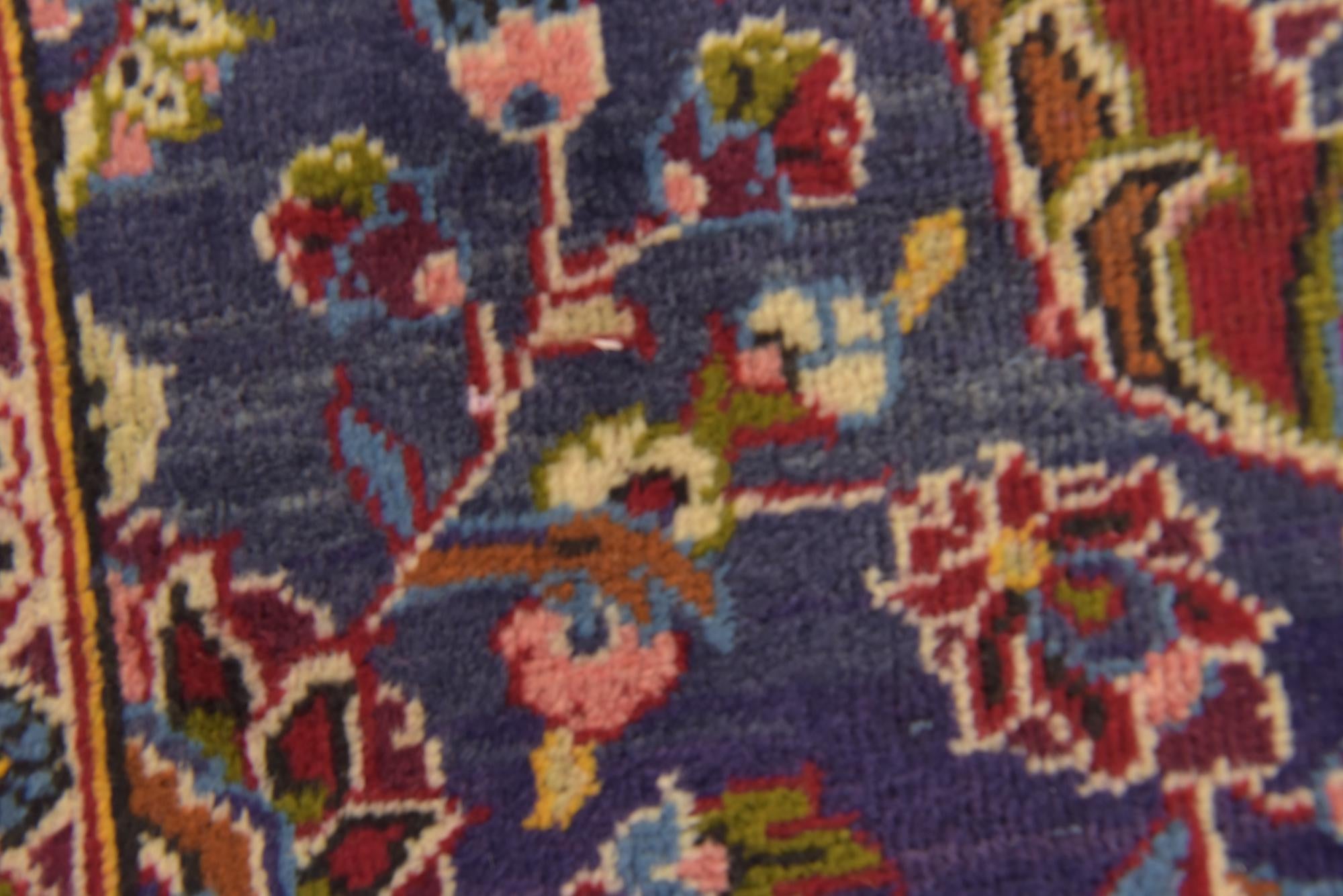 9' 9 x 13' 3 Hand Knotted Kashan Persian Wool Rug