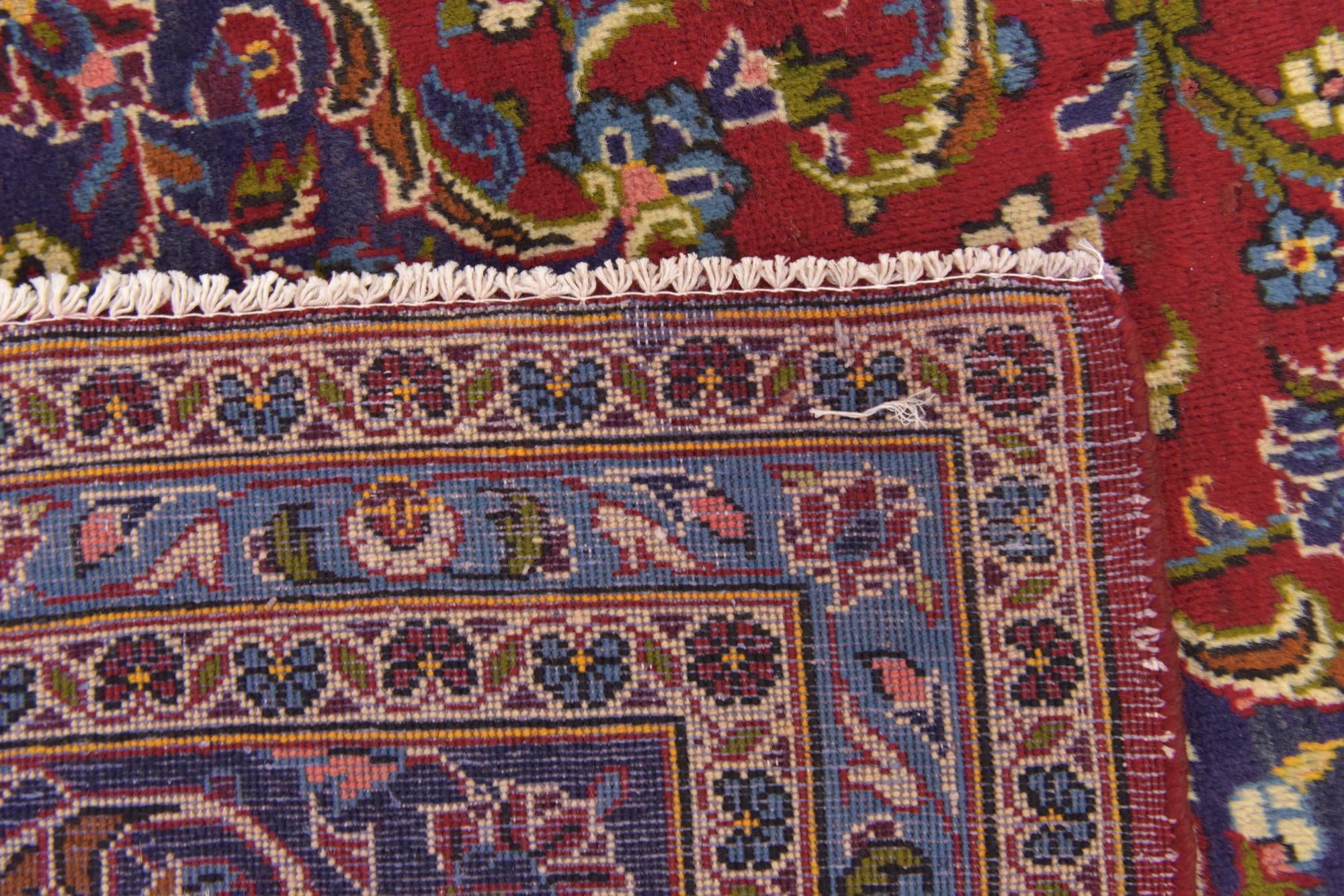 9' 9 x 13' 3 Hand Knotted Kashan Persian Wool Rug