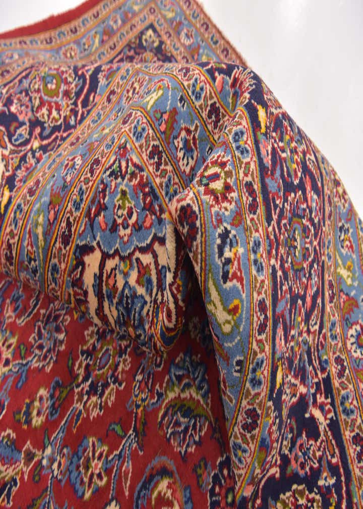 9' 8 x 12' 9 Hand Knotted Kashan Persian Wool Rug