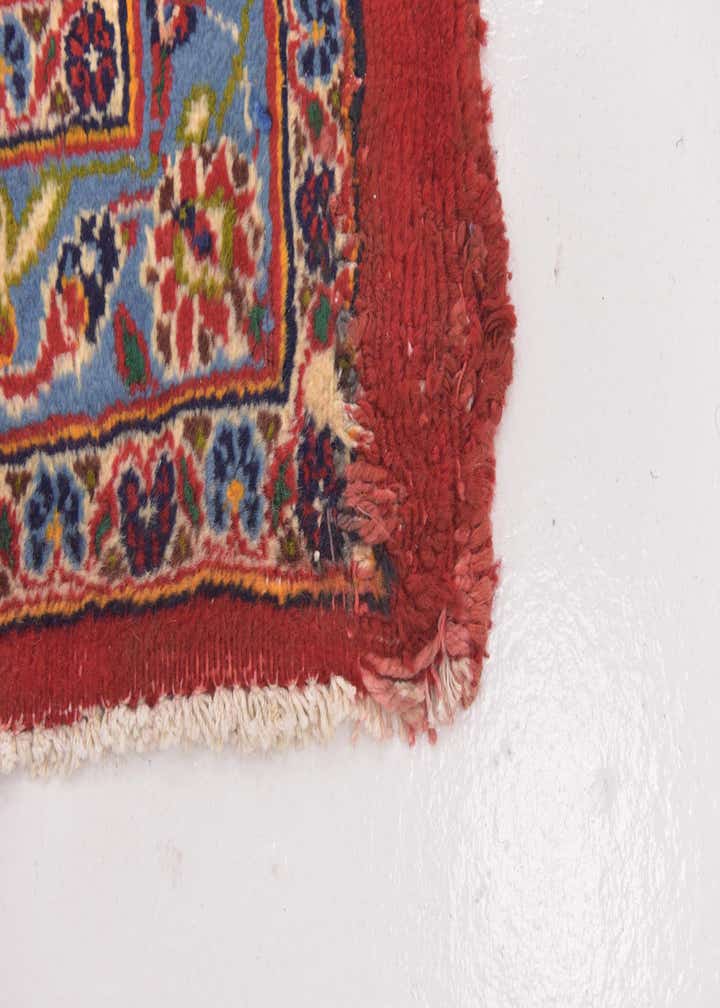 9' 8 x 12' 9 Hand Knotted Kashan Persian Wool Rug