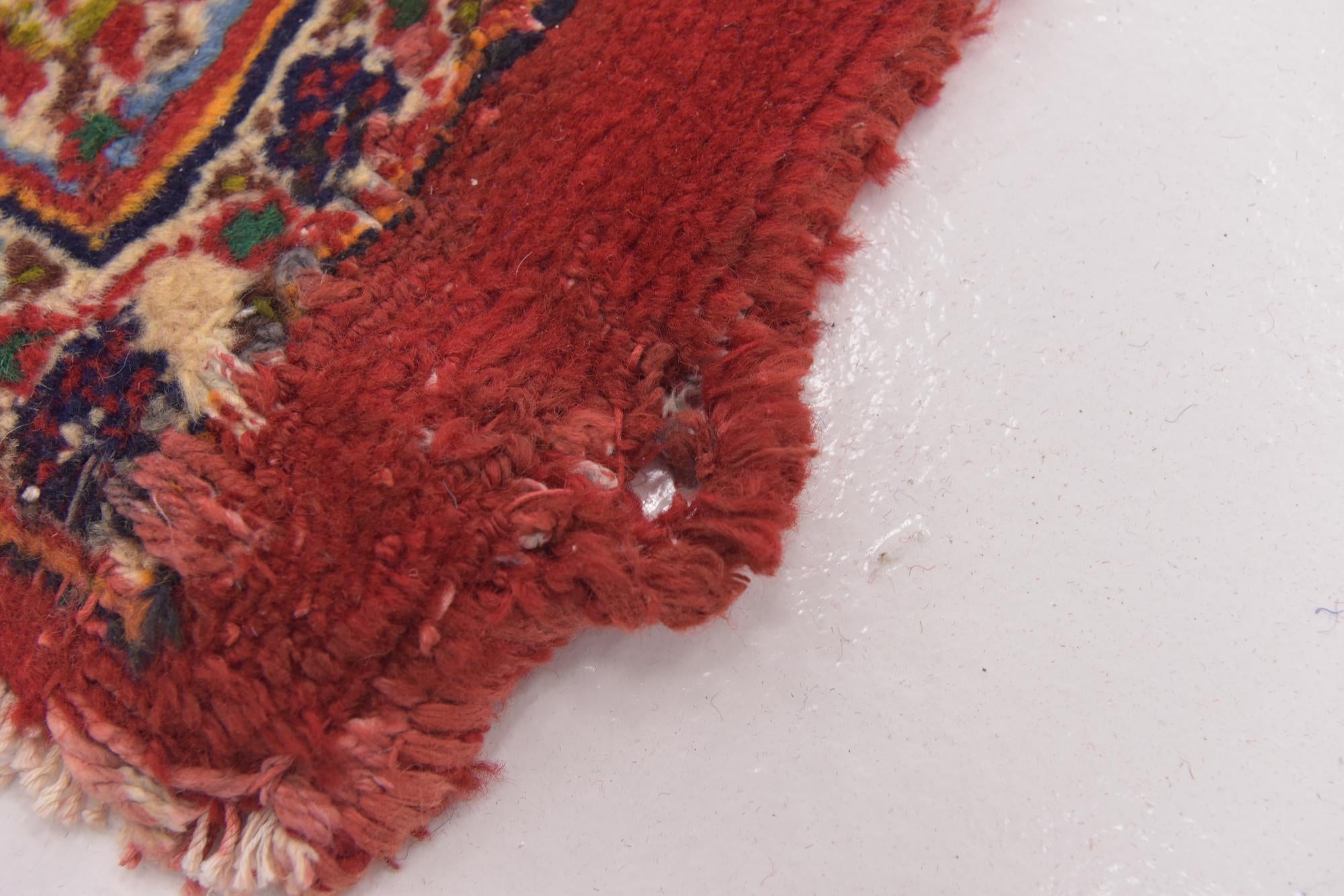 9' 8 x 12' 9 Hand Knotted Kashan Persian Wool Rug