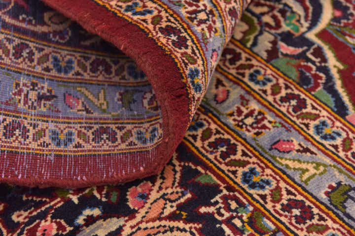9' 7 x 13' 8 Hand Knotted Kashan Persian Wool Rug