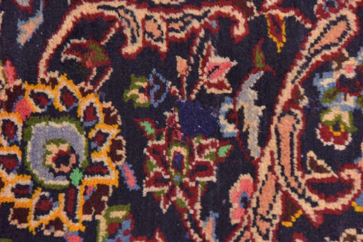 9' 7 x 13' 8 Hand Knotted Kashan Persian Wool Rug