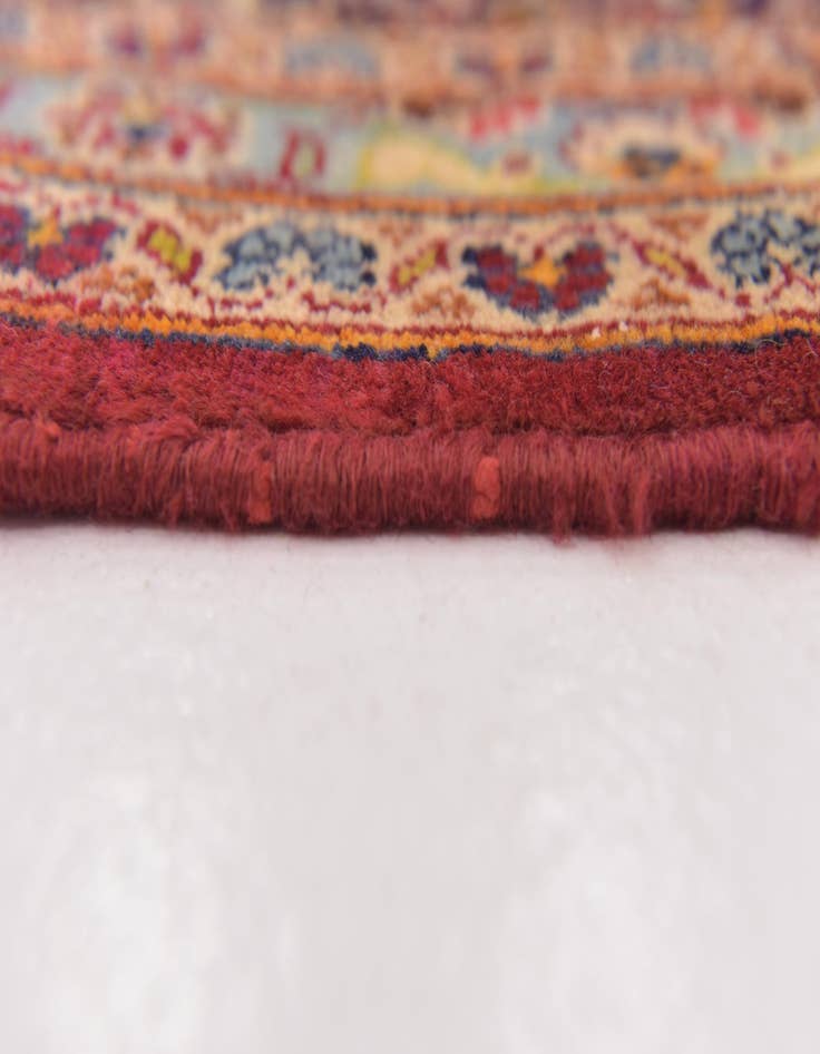 Detail image of 9' 6 x 13' 7  Hand Knotted Kashan Persian Wool Rug