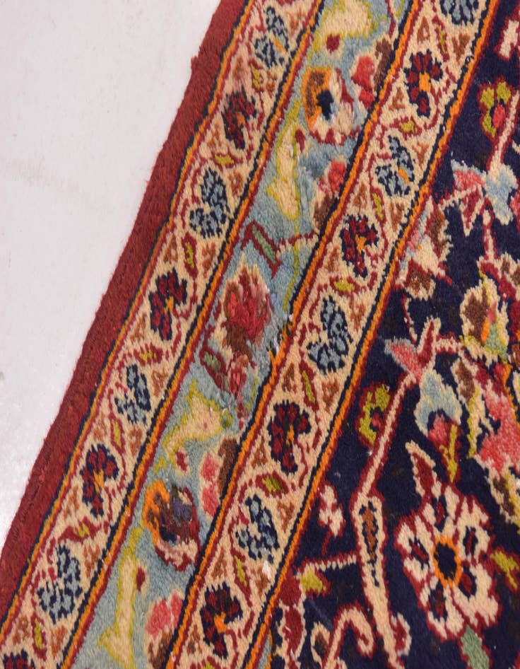 Detail image of 9' 6 x 13' 7  Hand Knotted Kashan Persian Wool Rug