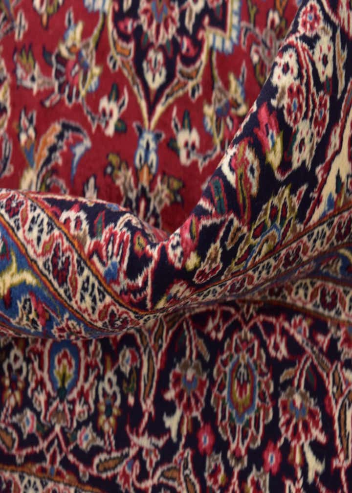 9' 9 x 12' 8 Hand Knotted Kashan Persian Wool Rug