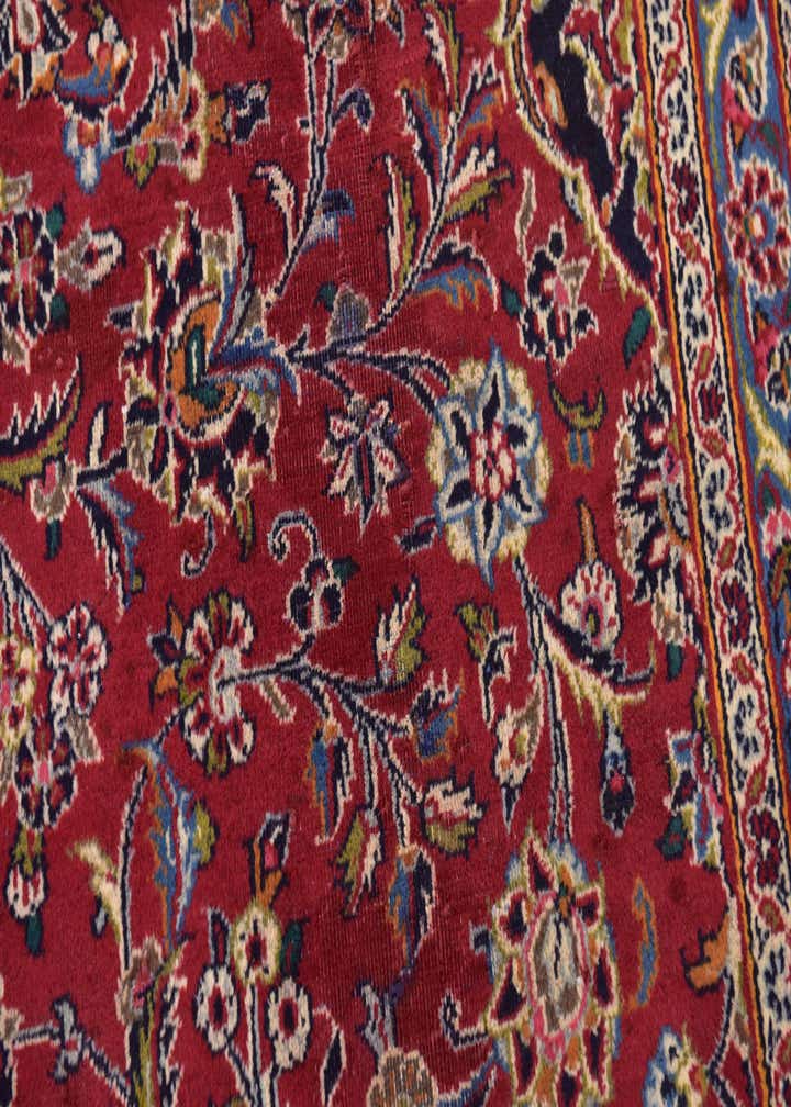 9' 9 x 12' 8 Hand Knotted Kashan Persian Wool Rug