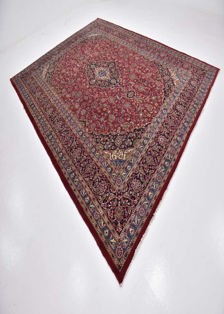 9' 9 x 12' 8 Hand Knotted Kashan Persian Wool Rug